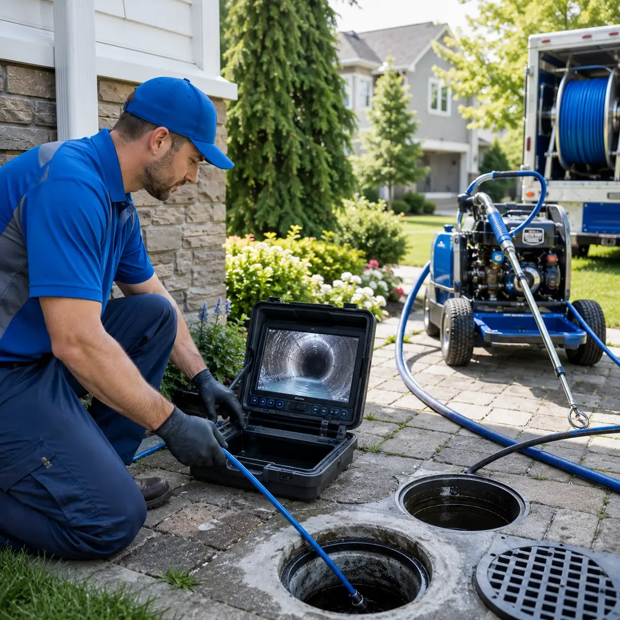 Outdoor drain cleaning professionals serving Groves, TX